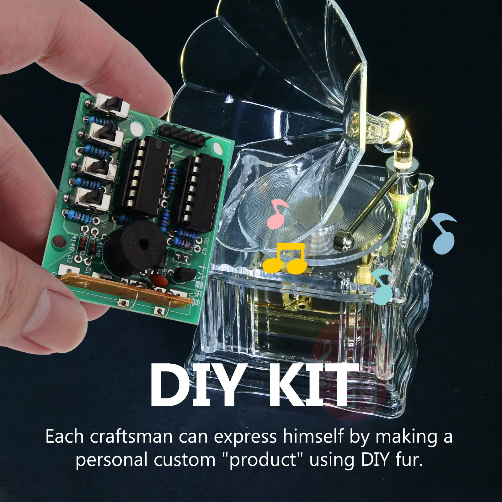 Diy Electronics Box - 1 ensemble de boîte à musique